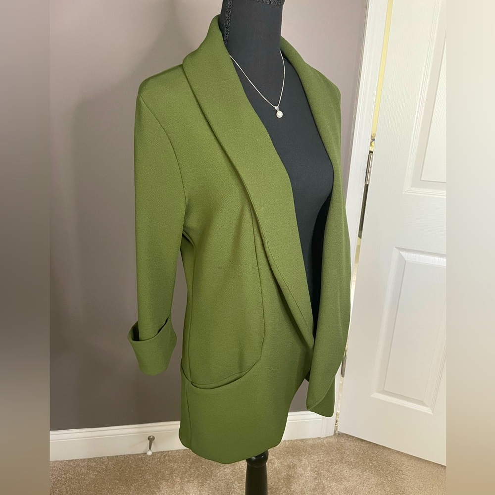 French Mauve- Melanie 3/4 sleeve shawl blazer